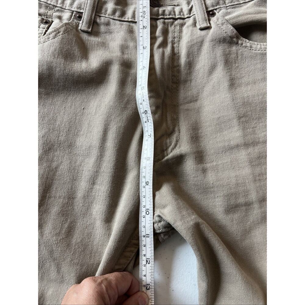 Levi Levi’s 505 jeans khaki pants men’s Tag 33 * 32 brown tan Straight white tag - Picture 7 of 8